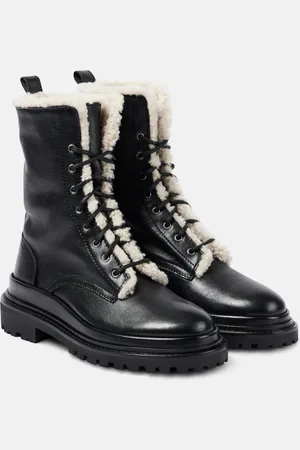 Isabel Marant Botas Ghiso-GD de piel con borrego