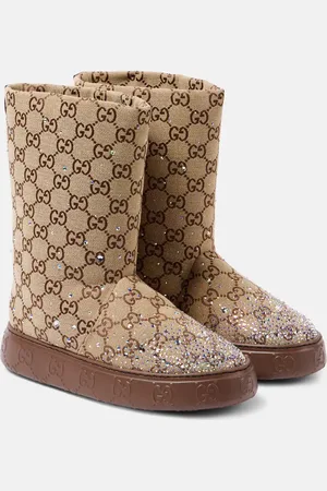 Gucci Botas de lona GG con cristales