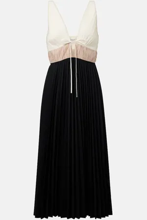 Simkhai Vestido midi Stephanie de popelín plisado