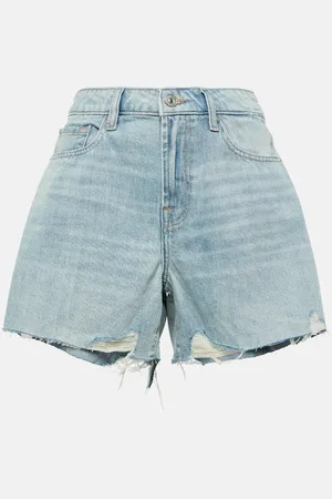 7 for all Mankind Shorts Monroe de denim de tiro alto