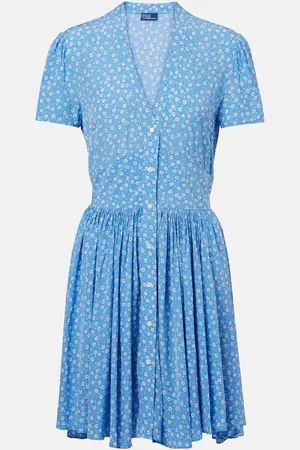 Ralph Lauren Vestido camisero de crepé floral