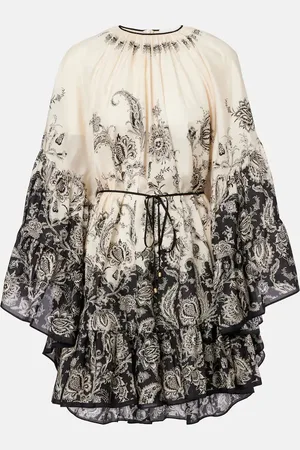 ZIMMERMANN Vestido corto Rhiannon de seda floral