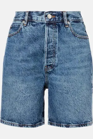 Frame Shorts de denim de tiro alto