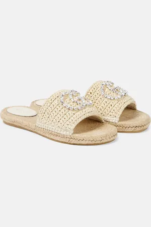 Gucci Alpargatas de efecto rafia con GG