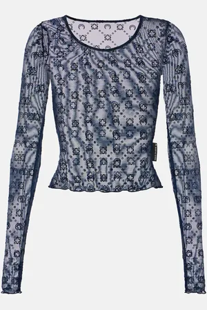 Marine Serre Crop top Moon de malla