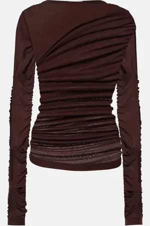 AGOLDE Top drapeado Tania de jersey