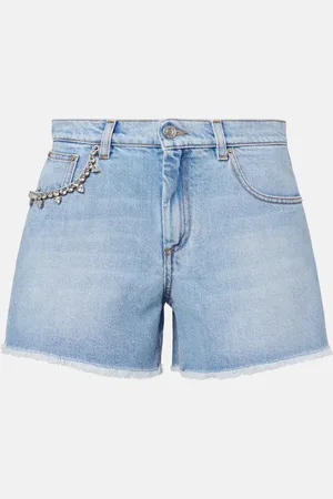 AREA Shorts de denim adornados