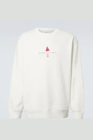 Brunello Cucinelli Sudadera en mezcla de algodón con logo
