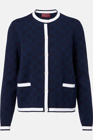 Gucci Cárdigan de algodón con GG en intarsia