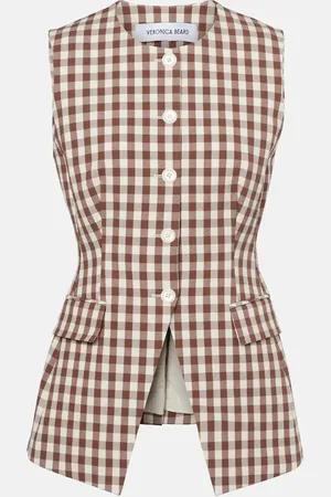 VERONICA BEARD Top Lois de sirsaca a cuadros