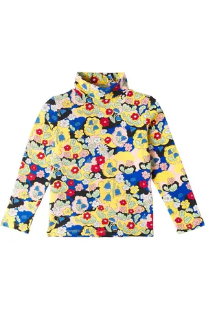 Mini Rodini Top de cuello alto en mezcla de algodón