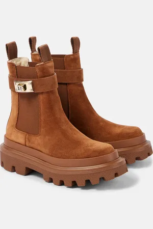 Dolce & Gabbana Botines de ante con forro de borrego