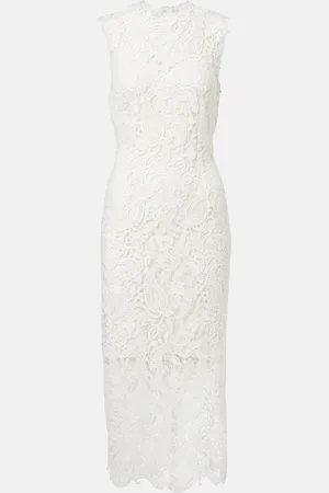 MONIQUE LHUILLIER Vestido midi de encaje