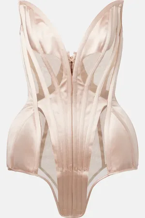 MUGLER Body corsé de malla