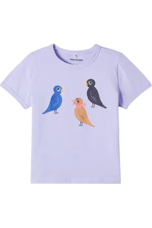 Mini Rodini Camiseta Birds en mezcla de algodón