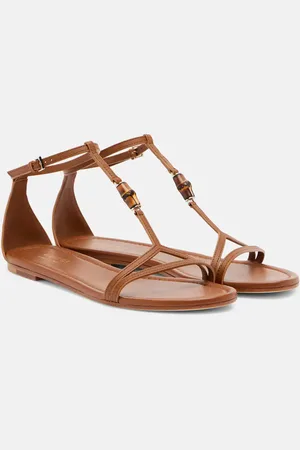 Gucci Sandalias Bamboo de piel