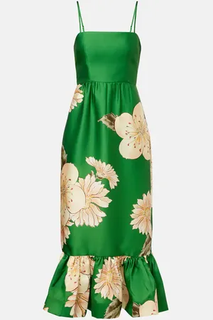ALÉMAIS Alémais Vestido midi Sage floral