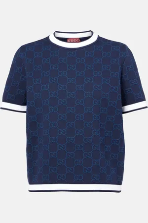 Gucci Top de algodón con GG en jacquard
