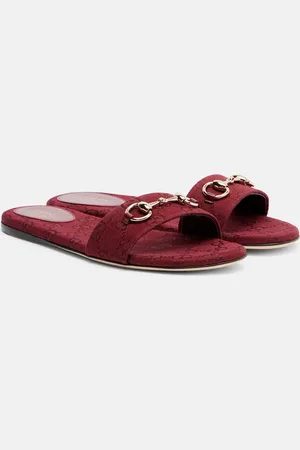 Gucci Sandalias de lona GG con Horsebit