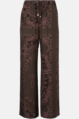 The Attico Pantalones anchos de gabardina de lana