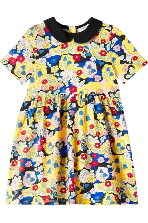 Mini Rodini Vestido en mezcla de algodón floral