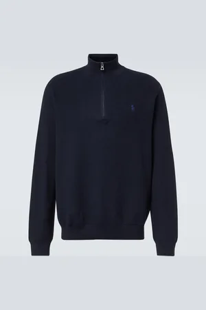 Ralph Lauren Jersey de algodón con media cremallera