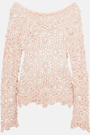 Norma Kamali Top de croché en mezcla de algodón