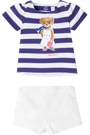 Ralph Lauren Bebé - set de camiseta y shorts Polo Bear de algodón