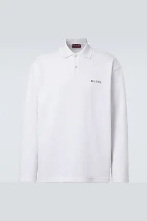 Gucci Polo en mezcla de algodón con logo