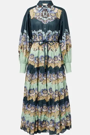 ALÉMAIS Alémais Vestido camisero Madalena de ramio floral