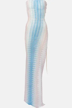 Missoni Vestido largo semitransparente en zigzag
