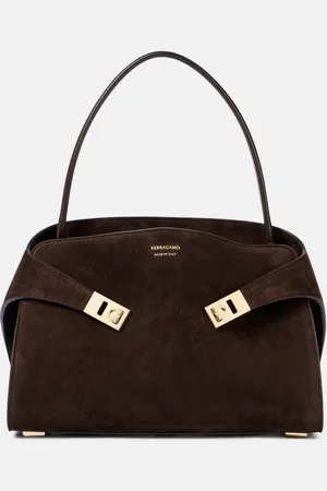 Salvatore Ferragamo Bolso al hombro Hug Medium de ante