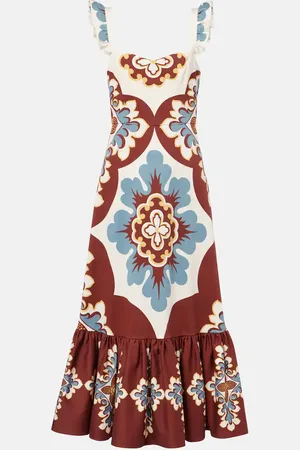 La DoubleJ Vestido midi Gingerbread en mezcla de algodón
