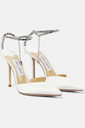 Jimmy Choo Salones Saeda 100 de satén adornados