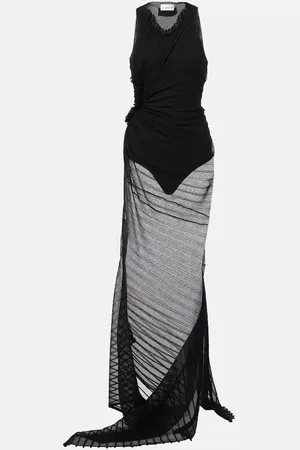 Victoria Beckham Vestido largo de tul transparente