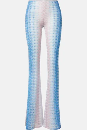 Missoni Pantalones flared de tiro alto en zigzag