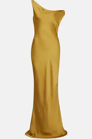 Norma Kamali Vestido de fiesta asimétrico Maria de crepé satén