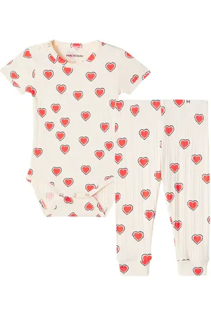 Mini Rodini Bebé - set de body y pantalones estampados