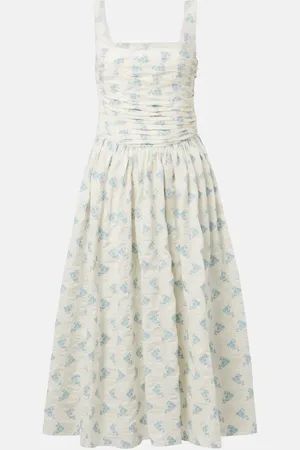 Markarian Vestido midi Maeve en mezcla de algodón floral