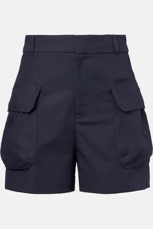 Gucci Shorts cargo de lona de algodón bordados
