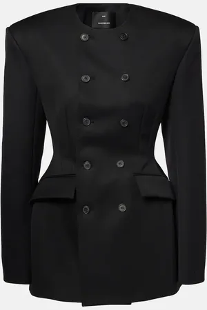 WARDROBE.NYC Vestido blazer de sarga