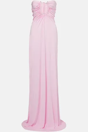 CHRISTOPHER ESBER Vestido largo Arced Palm fruncido