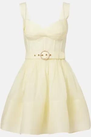 ZIMMERMANN Vestido corto Dawning de lino y seda