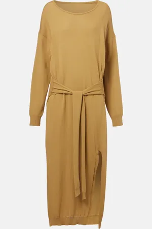 LEMAIRE Vestido midi de algodón trompe-l