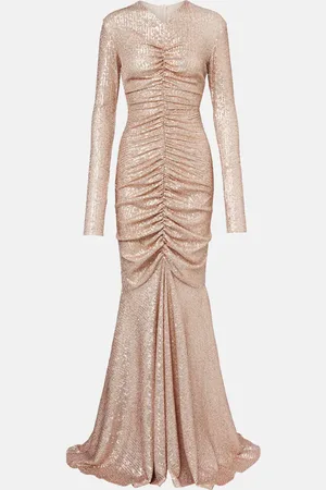 Norma Kamali Vestido de fiesta fruncido con lentejuelas