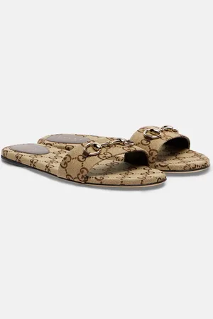 Gucci Sandalias de lona GG con Horsebit