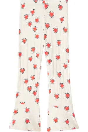 Mini Rodini Pantalones flared Outlined Hearts