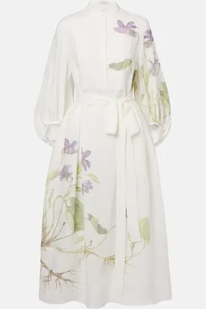 Erdem Vestido envolvente de lino