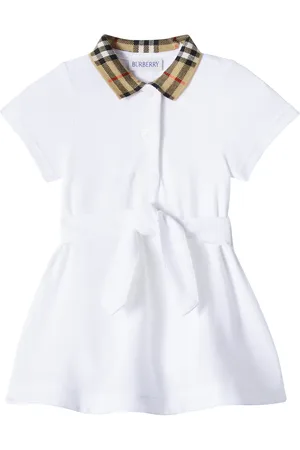 Burberry Bebé - vestido de algodón con Burberry Check