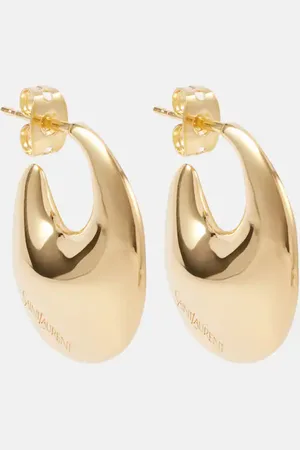 Saint Laurent Pendientes de aro Teardrop